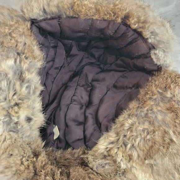 Yukon Tracks Hat Trapper Aviator Faux Fur Lined Ear Flap Winter Mens Large Brown - Picture 6 of 8